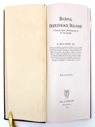 Item #1012 Epstein, Ervin. A. Practical System of Dermatology for the Non-Specialist Regional...