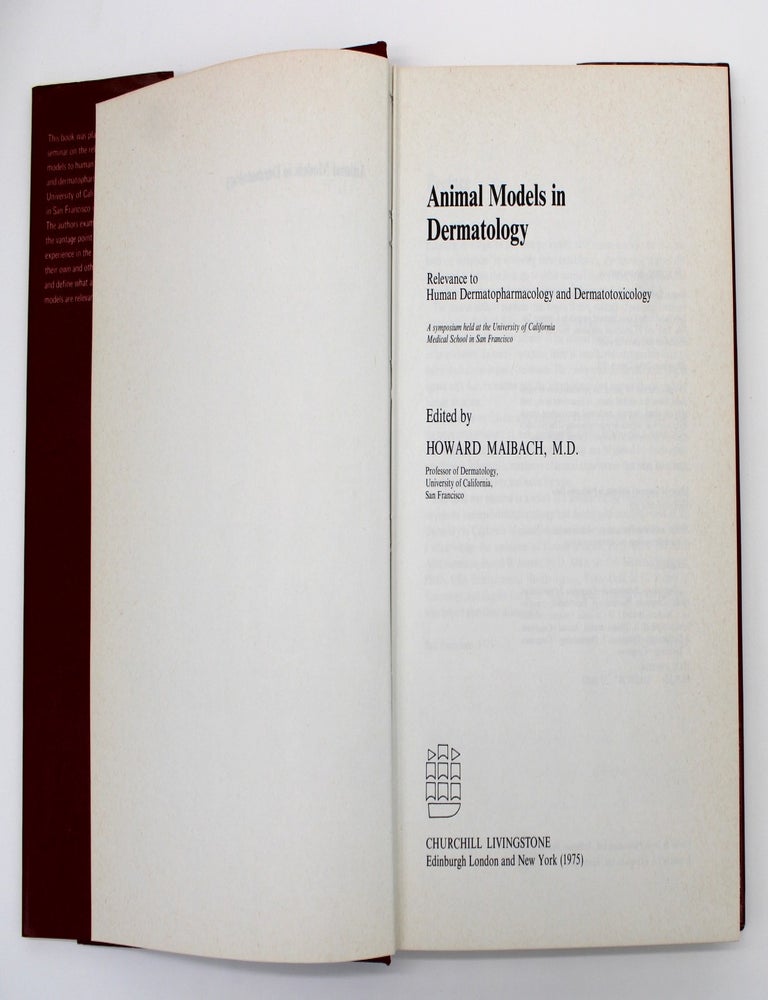 Item #1034 Animal Models in Dermatology. Howard Maibach.