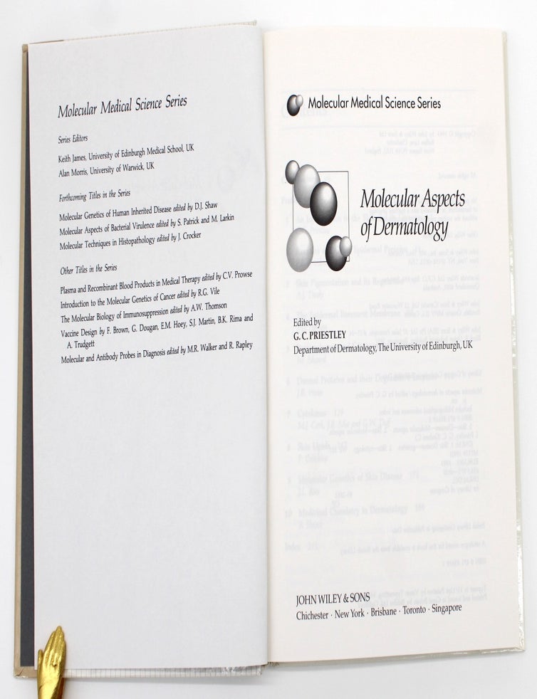 Item #1037 Molecular Aspects of Dermatology. G. C Priestley.