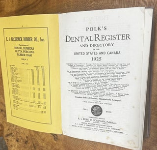 Item #719 Polk’s Dental Register and Directory of the United States and Canada