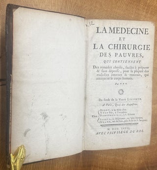 Item #750 La Médecine et la Chirurgie des Pauvres