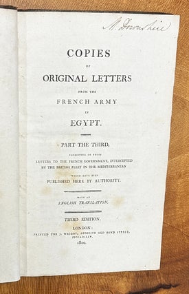 Item #799 Copies of Original Letters from the French Army in Egypt