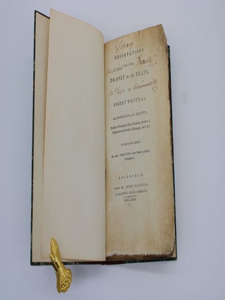 Item #817 Observations on the Dropsy in the Brain. Robert Whytt