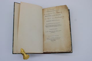 Item #817 Observations on the Dropsy in the Brain. Robert Whytt