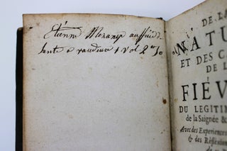 De la Nature, et des Causes de la Fièvre: du légitime usage de la saignée & des purgatifs…