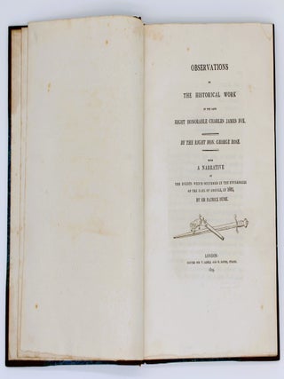 Observations on the Historical Work of the Late Right Honorable