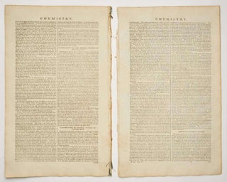 CHEMISTRY The New Royal Encyclopaedia or Complete Modern Universal Dictionary of Arts and Sciences A New System of Chymistry by A.G. Sinclair, MD MA