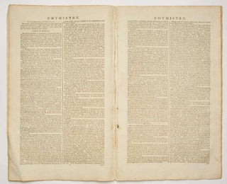 CHEMISTRY The New Royal Encyclopaedia or Complete Modern Universal Dictionary of Arts and Sciences A New System of Chymistry by A.G. Sinclair, MD MA