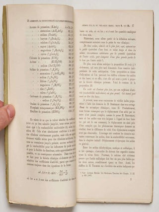 Recherches Sur La Conductibilit&eacute; Galvanique Des &Eacute;lectrolytes. I-II