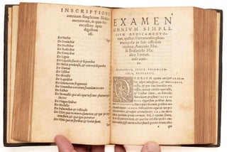 Examen omnium Syruporum, quorum publicus usus est. Omnia ab autore recognite cum indice