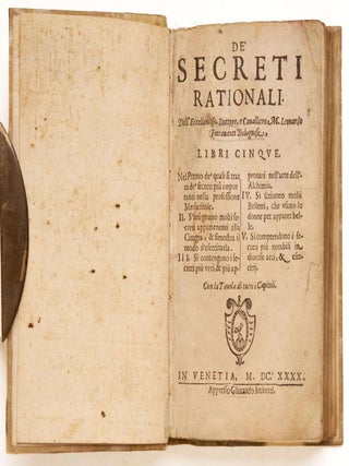 Item #EBS100257 De Secreti Rationali Dell Eccellentiss Dottore, e Cavalliero M. Leonardo...