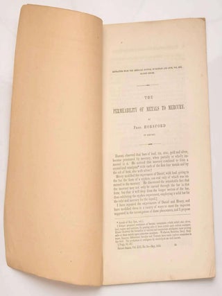 Item #EBS100321 The Permeability of Metals to Mercury . Offprint from the American Journal of...