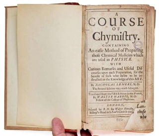 Item #EBS100346 A Course of Chymistry. Nicholas LEMERY