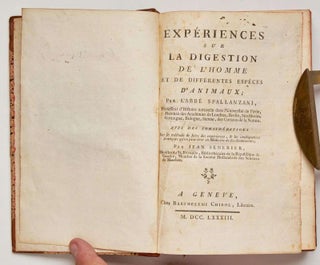 Item #EBS100455 Expériences sur la Digestion de l Homme et de Différentes Espèces d Animaux...