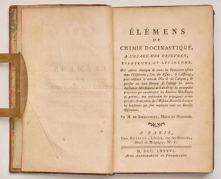 Item #EBS100459 Élémens de Chimie Docimastique. Pierre de RIBAUCOURT
